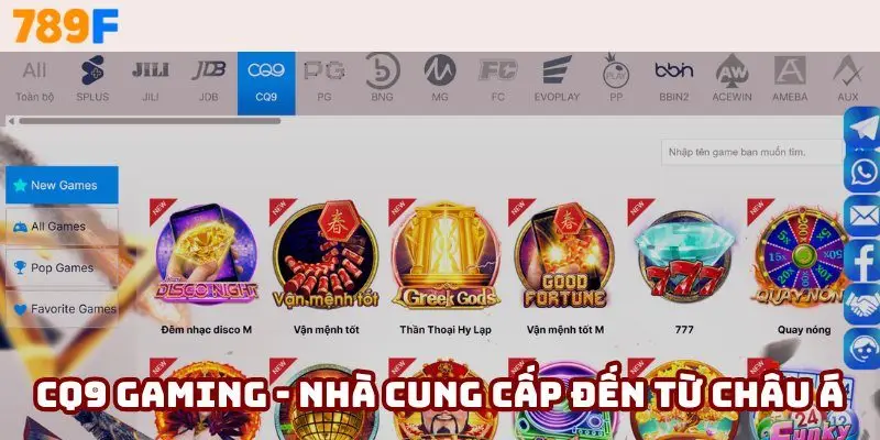 CQ9 Gaming là một trong các nhà cung cấp slot game đến từ châu Á